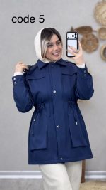 بارانی کلاهدار مدل تینا کد 09033 A-19