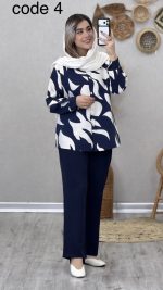 شومیز و شلوار مدل دلارام کد 09048 A-1 - Image 2