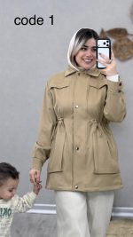 بارانی کلاهدار مدل تینا کد 09033 A-19 - Image 4