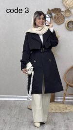 بارانی بلند مدل روژان کد 09032 A-1 - Image 2