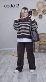 بلوز بافت مدل نیلیا کد 08767 - Image 7