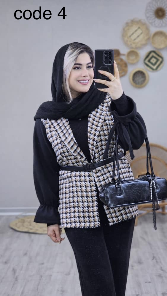 87931 کت کمربند دار مدل دلوین کد 08793 - Image 1