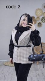 کت کمربند دار مدل دلوین کد 08793 - Image 3