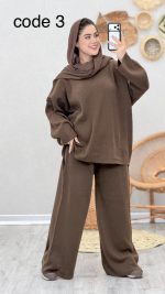 ست بلوز و شلوار بافت مدل صدف کد 08887