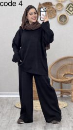 ست بلوز و شلوار بافت مدل صدف کد 08887 - Image 2