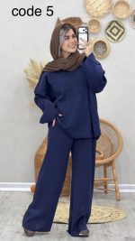 ست بلوز و شلوار بافت مدل صدف کد 08887 - Image 8