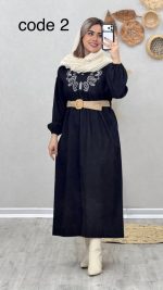 کفتان کمربند دار کد 08952 A-14