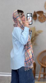 مانتو کتان مدل آیسو کد 08994 - Image 2