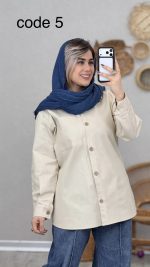 مانتو کتان مدل آیسو کد 08994 - Image 4