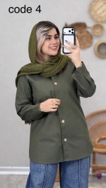 مانتو کتان مدل آیسو کد 08994 - Image 5