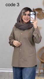 مانتو کتان مدل آیسو کد 08994 - Image 6