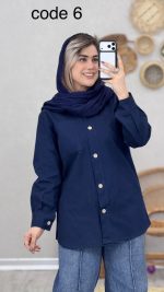 مانتو کتان مدل آیسو کد 08994 - Image 7