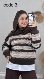 بلوز بافت مدل صبا کد 08998 B-12/13 - Image 5