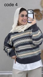 بلوز بافت مدل صبا کد 08998 B-12/13 - Image 8