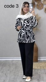 شومیز و شلوار مدل دلارام کد 09048 A-1 - Image 7