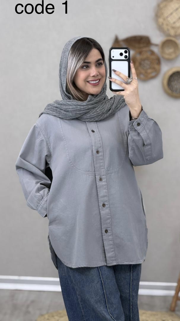 90461 مانتو کتان مدل کیانا کد 09046 A-12 - Image 1