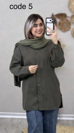 مانتو کتان مدل کیانا کد 09046 A-12 - Image 2