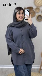 مانتو کتان مدل کیانا کد 09046 A-12 - Image 4