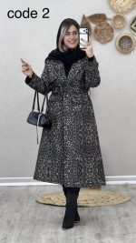 پالتو بلند پلنگی کد 09053 A-21 - Image 5