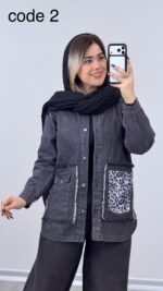 مانتو جین مدل نیایش کد 08723 - Image 4