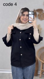 مانتو کتان مدل کیانا کد 09021 A-6/8 - Image 5