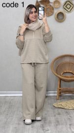 بلوز نیم زیپ و شلوار مدل تیارا کد 09009