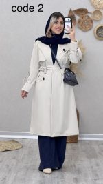 بارانی بلند مدل یکتا کد 09027 - Image 7