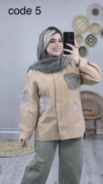 مانتو کتان مدل کمند کد 08688 - Image 2