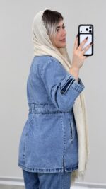 مانتو کمربندار جین کد 09112 A-5 - Image 4