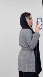 کت کمربند دار مدل آذین کد09086 A-3 - Image 4