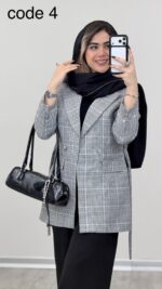 کت کمربند دار مدل آذین کد09086 A-3 - Image 5