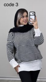 بلوز بافت مدل پرنیان کد 09079 B-6 - Image 4