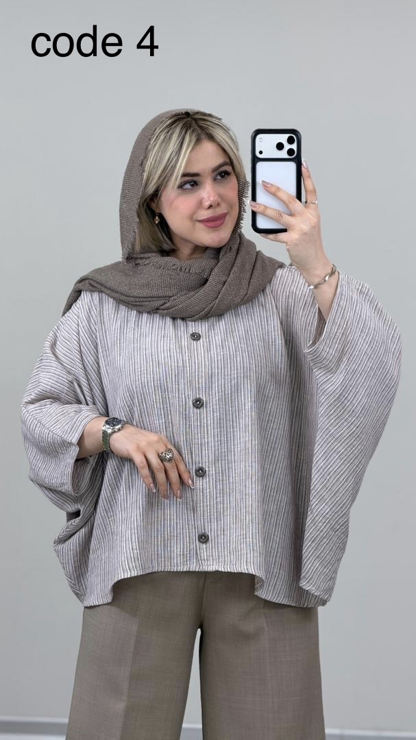 03c3a6b7-3dbe-4c6d-91da-179f37990866 شومیز کیمونو مدل آرشین کد 09284 A-18 - Image 1