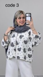 شومیز طرح قلب کد 09246 A-18 - Image 4