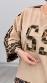 بلوز و شلوار طرح پلنگی کد 09211 B-17 - Image 8