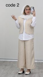جلیقه + شومیز + شلوار مدل آنا کد 09276 A-4 - Image 2