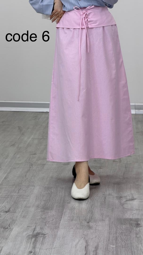 229f010c-02ae-4c45-ae4d-f3c985f908d9 دامن لینن کد 09213 B-10 - Image 1