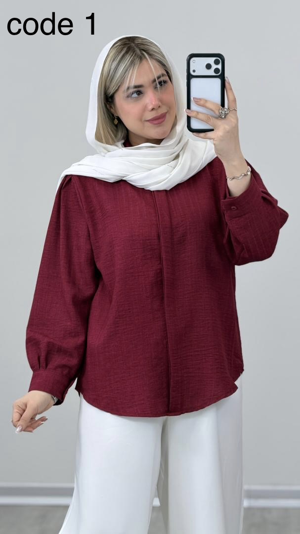 262dd481-d9e2-42e3-a91b-f52cf3e80ce9 شومیز مدل سحر کد 09216 B-14 - Image 1