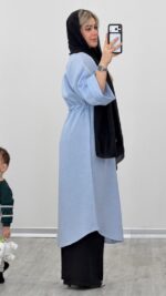 مانتو بلند کمر گتر کد 09126 A-21 - Image 5