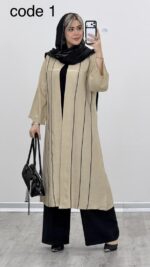 مانتو بلند مدل دنیز کد 09230 A-10 - Image 3