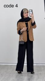 کت + جلیقه + شلوار مدل نسترن کد  09204 A-1
