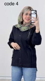 مانتو کتان مدل آسنا کد 09227 A-4 - Image 7