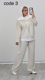 شومیز و شلوار مدل وانیا کد 09277 A-14 - Image 6