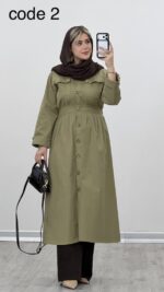 مانتو بلند مدل نیکتا کد 09220 A-19 - Image 5