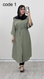 مانتو بلند مدل آیوا کد 09133 A-1 - Image 4
