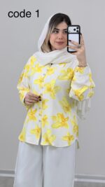 شومیز طرح گل کد 09136 A-11 - Image 3