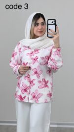 شومیز طرح گل کد 09136 A-11 - Image 7
