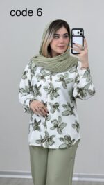 شومیز طرح گل کد 09136 A-11