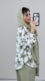 شومیز طرح گل کد 09136 A-11 - Image 6