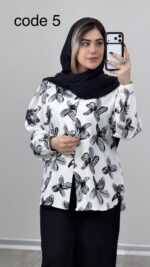 شومیز طرح گل کد 09136 A-11 - Image 2